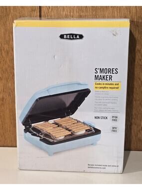 Bella S'Mores Maker Electric Indoor Smores Cooker Nonstick Blue
